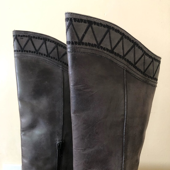 Roper Dark Gray Leather Cowboy Boots - Picture 5 of 5